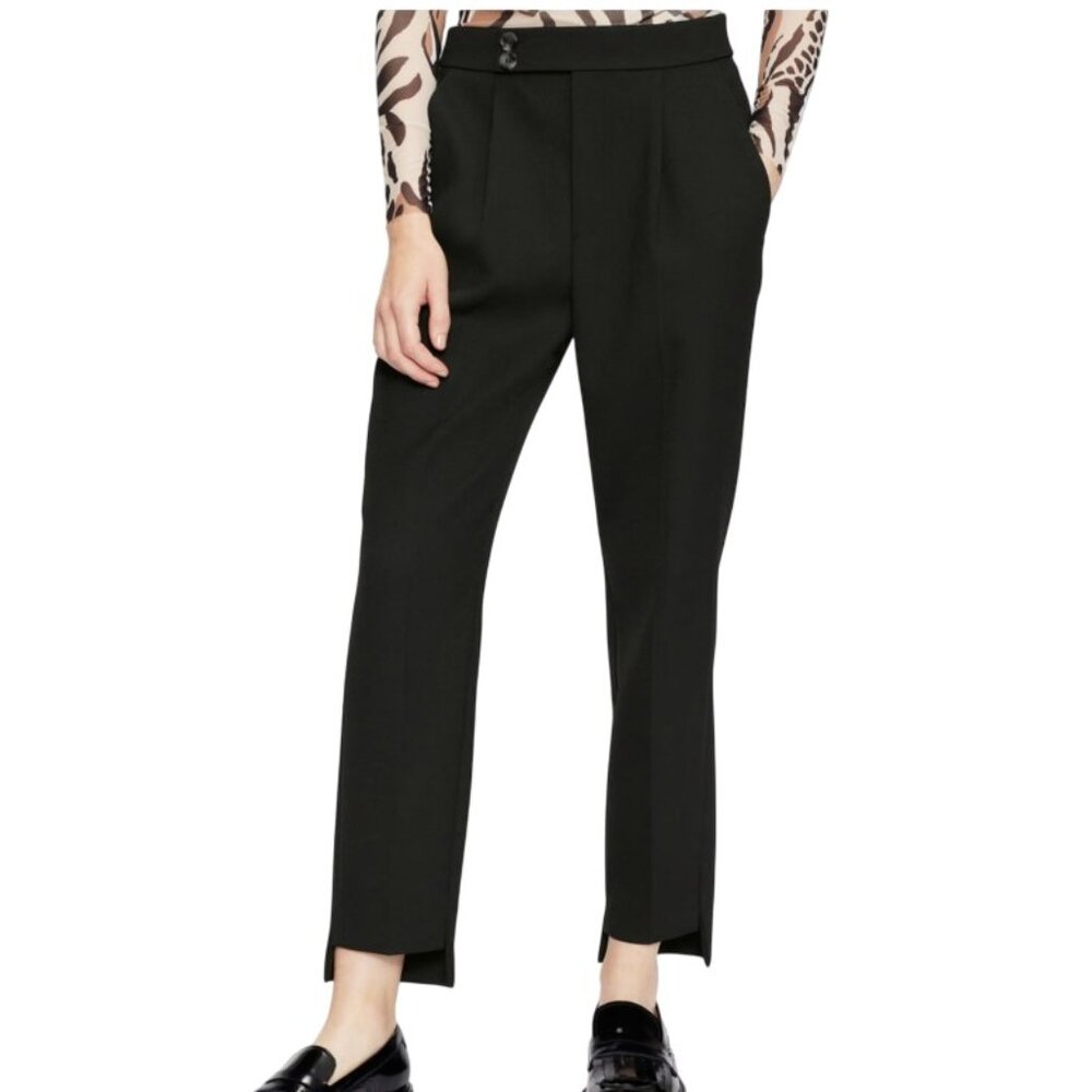 Ted Baker Popieyt Slim Tapered Pleated Pants, Baker Size 2, US 6 Black, Like New